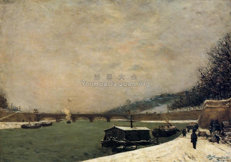 The Seine, Pont d'Iena - 保罗·高更